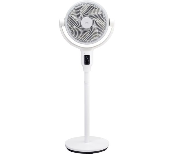 LOGIK L10PFCD26 10" Pedestal Fan - White