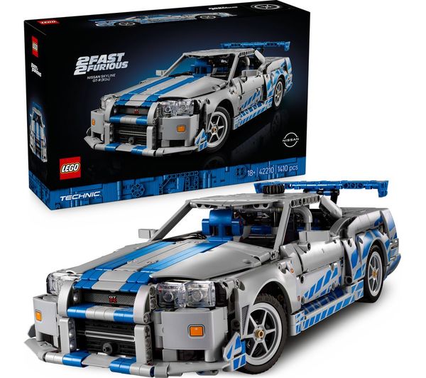 An image of LEGO Technic 42210 2 Fast 2 Furious Nissan Skyline GT-R (R34) Car Set for Adults