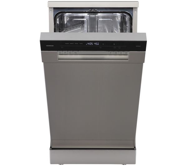 An image of KENWOOD KDW45X26 Slimline Dishwasher - Silver