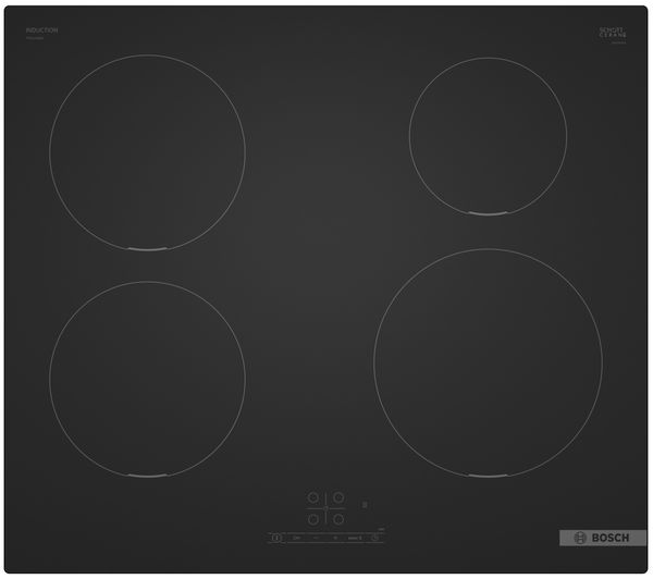 An image of BOSCH Series 4 PIE61ABB5E 60 cm Electric Induction Hob - Matte Black