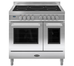 BRITANNIA Q Line 90 Twin Electric Induction Range Cooker - Stainless Steel