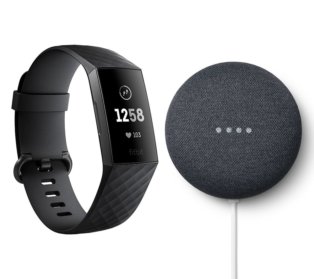 FITBIT Charge 3 & Google Charcoal Nest Mini (2nd Gen) Bundle Review