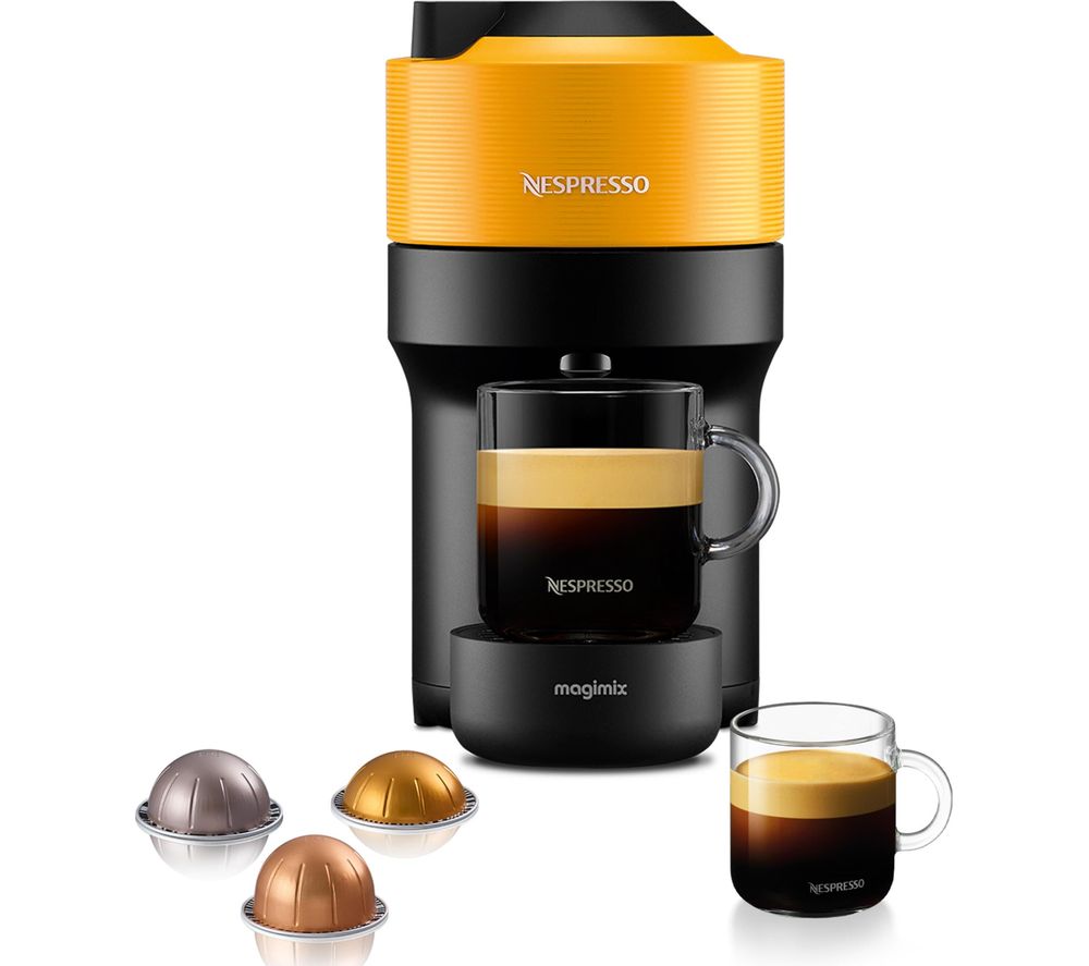 by Magimix Vertuo Pop 11735 Smart Coffee Machine - Mango Yellow