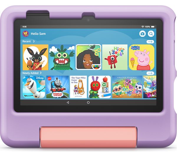 Image of AMAZON Fire 7 Kids (ages 3-7) Tablet (2022) - 16 GB, Purple