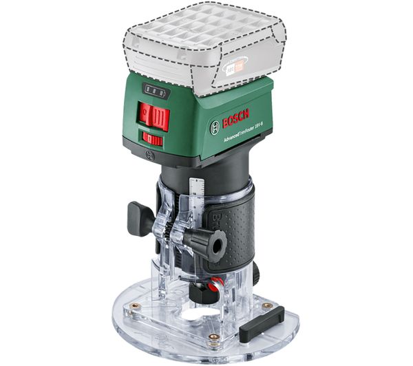 BOSCH AdvancedTrimRouter 18V-8 Cordless Trim Router - Black & Green
