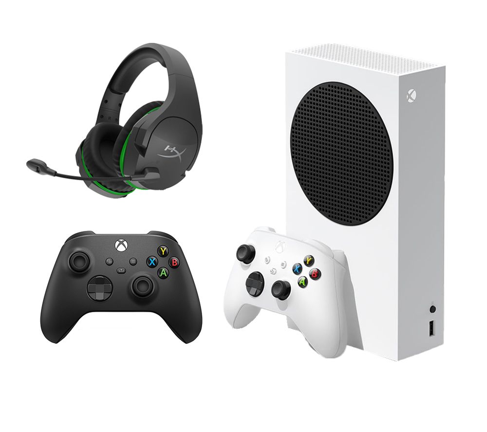 Xbox Series S (512 GB), Additional Black Controller & CloudX Stinger Core Xbox Wireless Gaming Headset Bundle