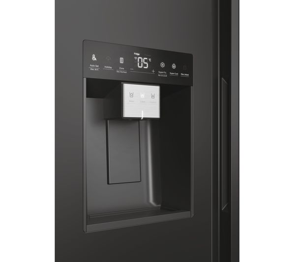 34005325 HAIER HSW79F18DIPT AmericanStyle Smart Fridge Freezer Slate Black Currys Business