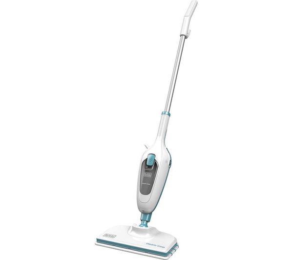 BLACK + DECKER FSM13E1-GB Steam Mop - White & Blue - FSM13E1-GB ...