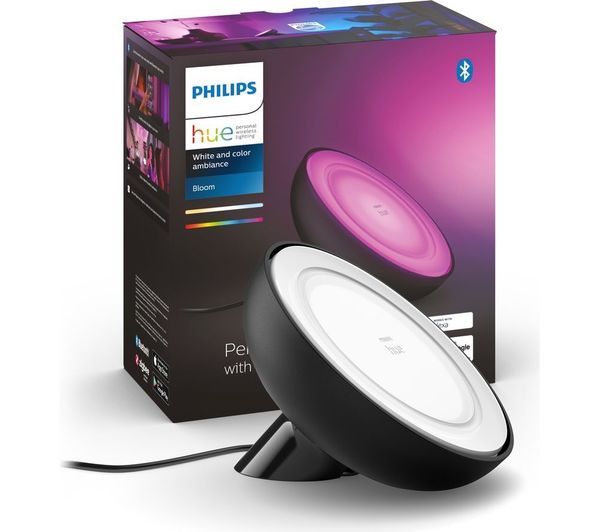 Philips Hue Bloom White Colour Ambiance Smart Table Light Black