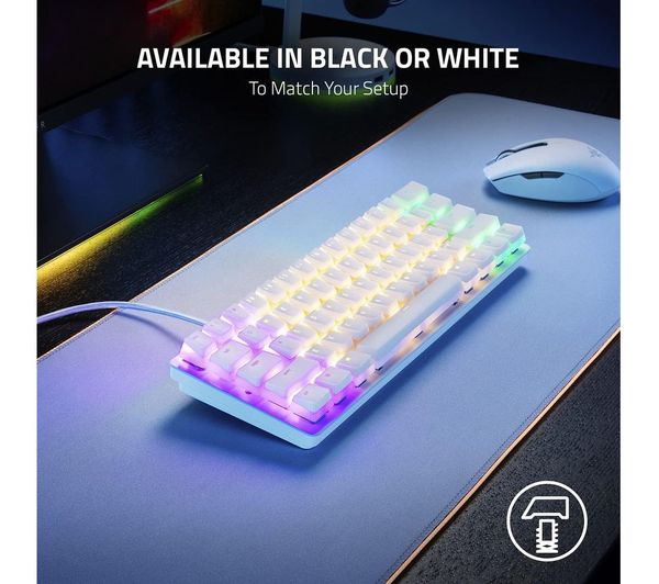 White Razor Keycaps RAZER ABS Keycaps - US/UK Layout, Phantom White - 120394 - Currys Business