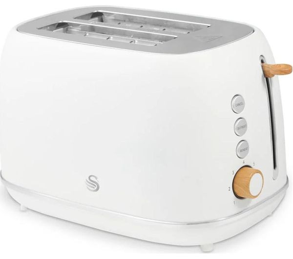 Swan Nordic Fjord Collection St19030 2 Slice Toaster White
