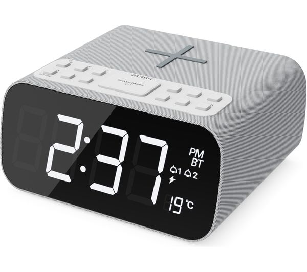 Majority Darwin Fm Bluetooth Clock Radio White