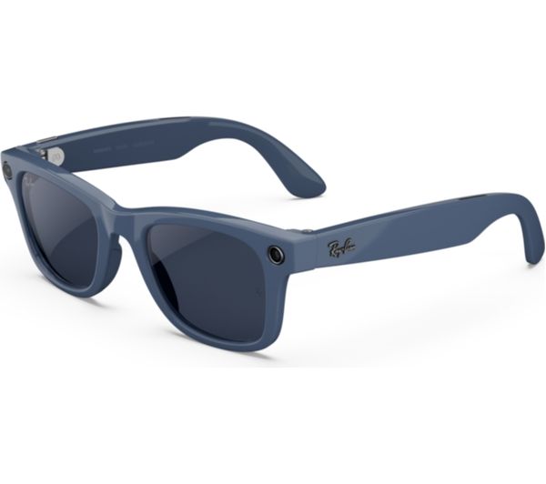 An image of RAY-BAN META Wayfarer (Gen 2) Glasses - Shiny Cosmic Blue with Clear to Sapphire Transitions Lenses
