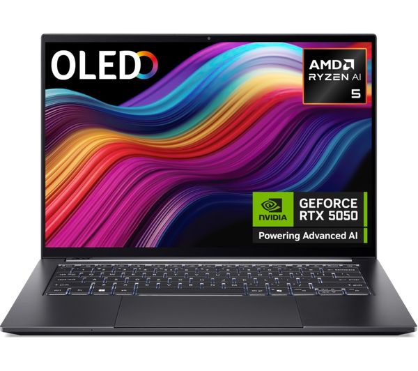 An image of ACER Swift X 14 AI 14.5" Laptop, Copilot+ PC - AMD Ryzen AI 5 340, 512 GB SSD, Grey
