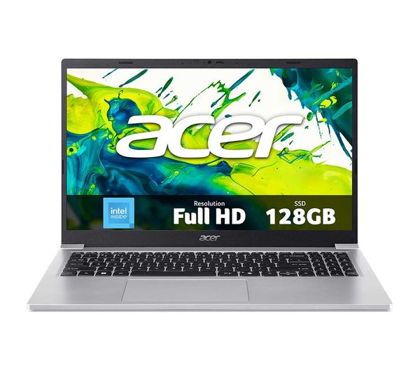 An image of ACER Aspire Lite 15.6" Laptop - Intel® N150, 128 GB SSD, Silver