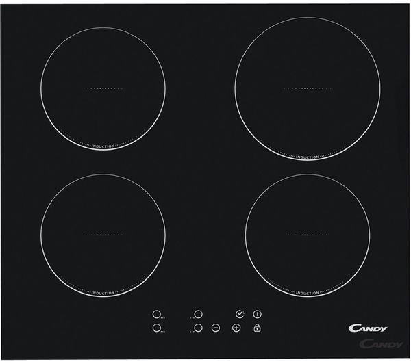 CANDY CI640CBA Electric Induction Hob - Black, Black