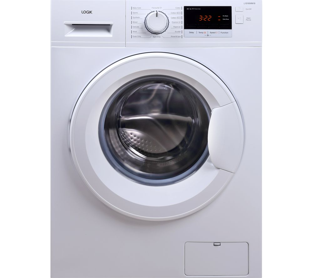 LOGIK L1016WM18 10 kg 1600 Spin Washing Machine – White, White