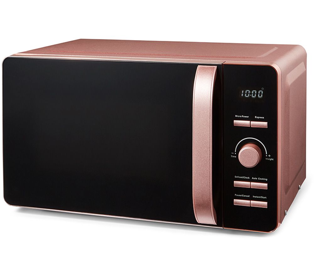 TOWER Glitz T24021PS Solo Microwave - Black & Pink, Black