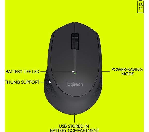 Buy LOGITECH M280 Wireless Optical Mouse | Free Delivery | Currys