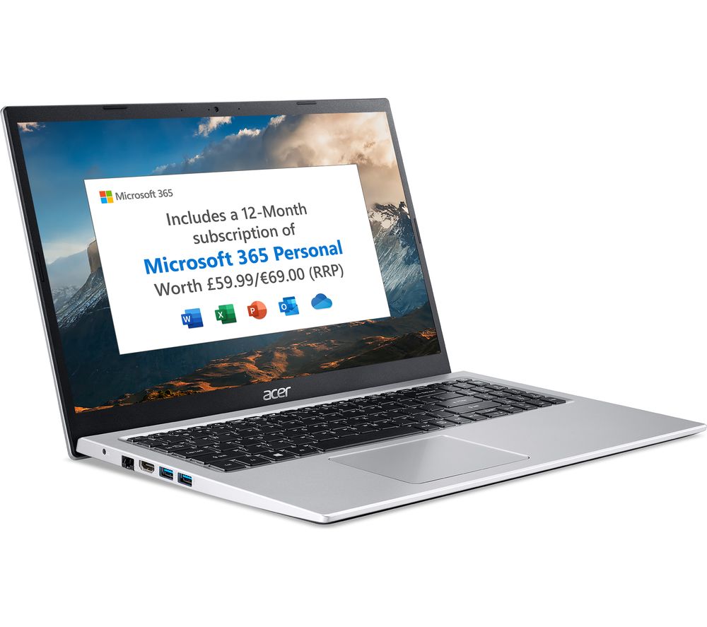 ACER Aspire 3 15.6" Laptop - Intel® Pentium® Silver, 128 GB SSD, Silver
