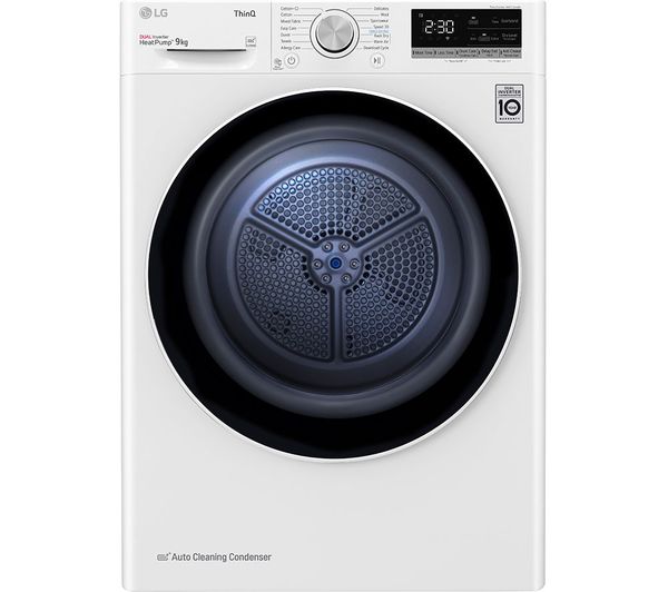 Image of LG V7 FDV709W WiFi-enabled 9 kg Heat Pump Tumble Dryer - White
