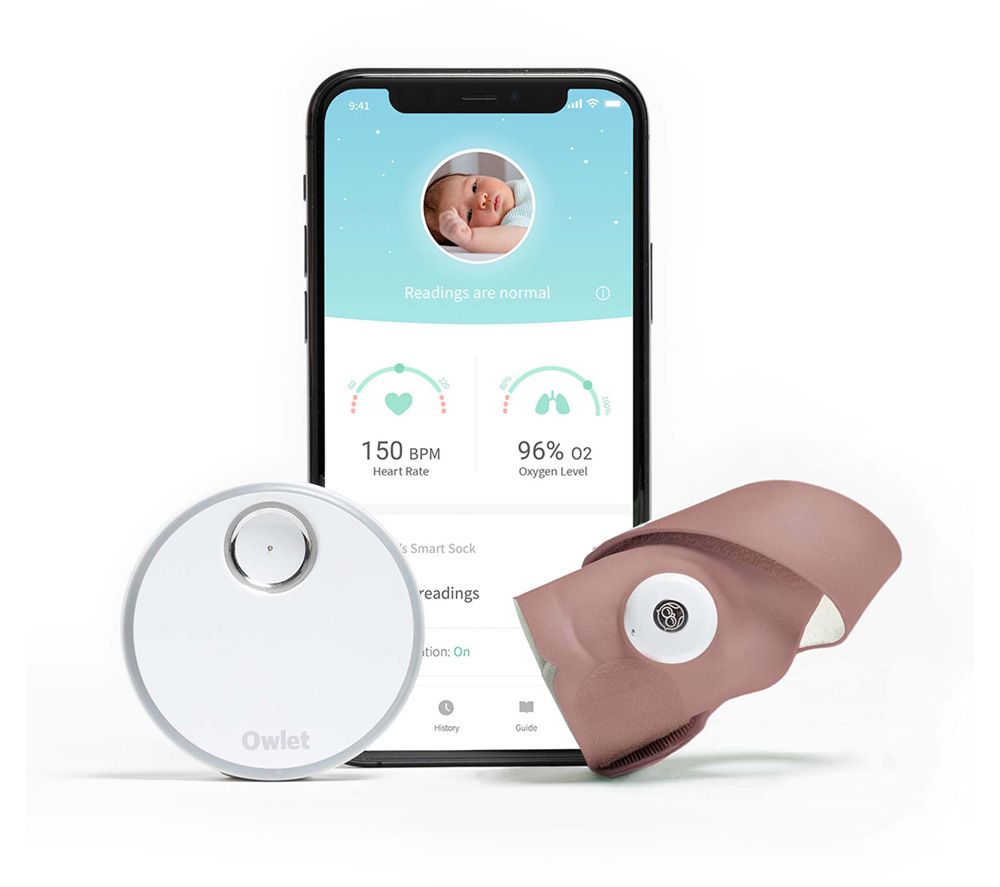 OWLET Smart Sock V3 Baby Monitor - Dusty Rose