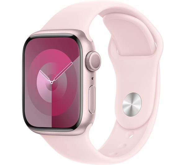 Apple Watch Series 9 41 Mm Pink Aluminium Case With Light Pink Sport Band S M