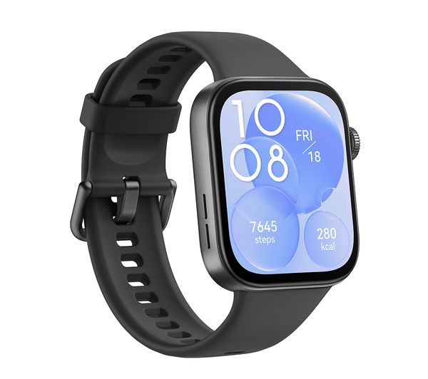 HUAWEI Watch Fit 3 - Black, Fluoroelastomer Strap - 55020CEC
