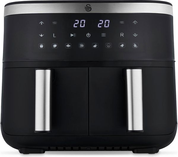 Swan Vortx Sd10518blk Dual Air Fryer Black
