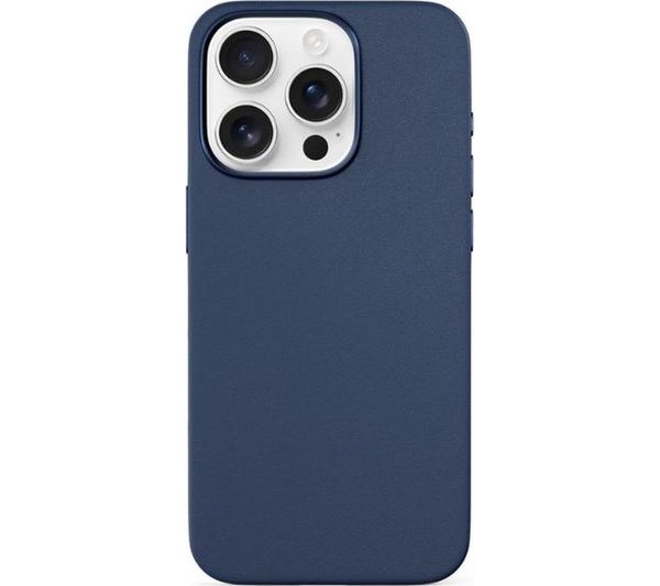 EPICO Mag+ Magnetic iPhone 16 Pro Genuine Leather Case - Blue