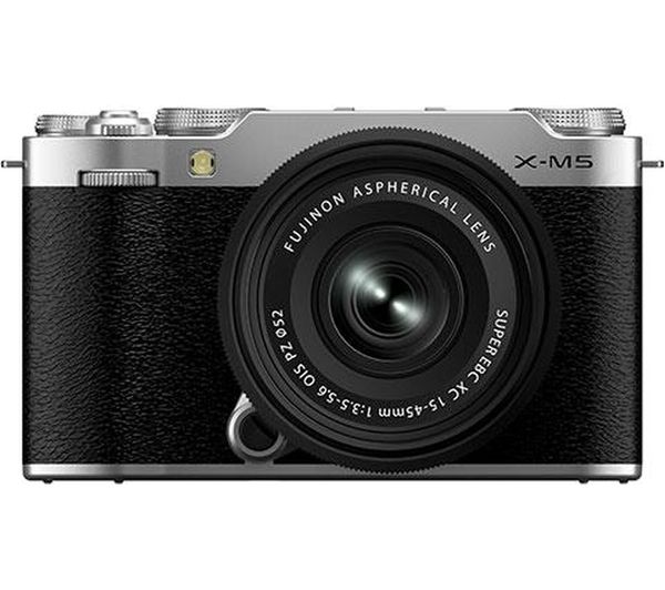 Fujifilm X M5 Mirrorless Camera With Fujinon Xc 15 45 Mm F 35 56 Ois Pz Lens Silver