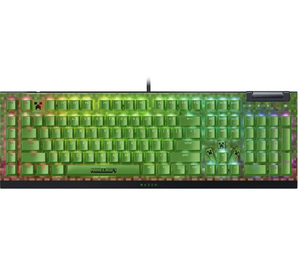 Razer Blackwidow V4 X Mechanical Gaming Keyboard Minecraft Edition