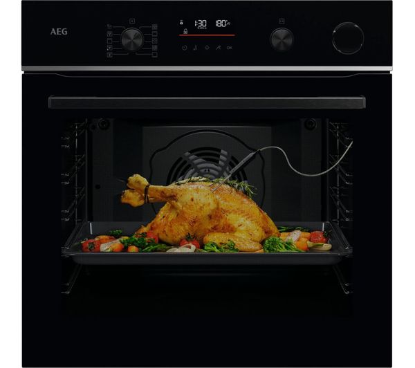 Aeg 6000 Sensecook Tr6pb521sb Electric Pyrolytic Steam Smart Oven Black