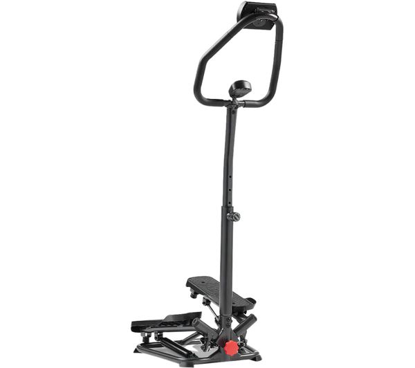 An image of SUNNY HEALTH Smart Twist Stepper with Handlebar - Black
