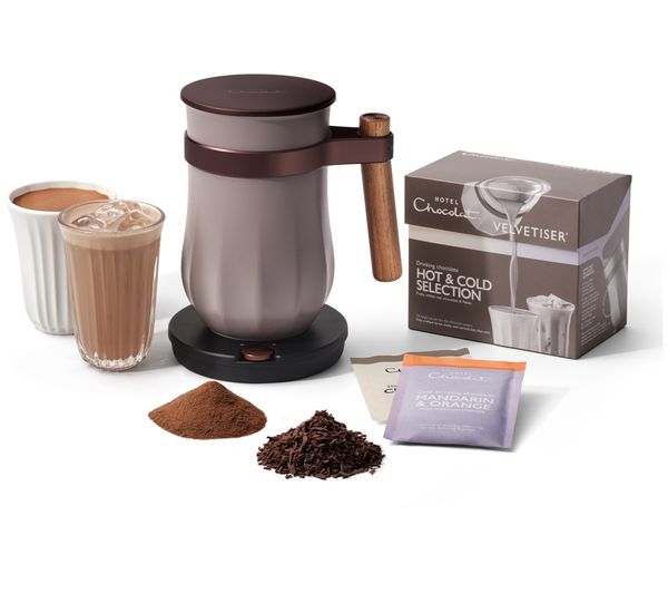 An image of HOTEL CHOCOLAT All-New Velvetiser Drinking Chocolate Machine - Pebble