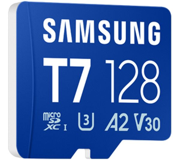 An image of SAMSUNG T7 Class 10 MicroSD Memory Card - 128 GB