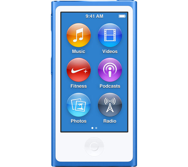 APPLE iPod nano - 16 GB, 7th Generation, Blue - MKN02QB/A - Currys