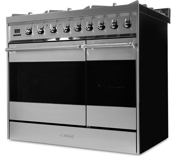 SMEG C92GPX8 90 cm Dual Fuel Range Cooker Stainless Steel Fast