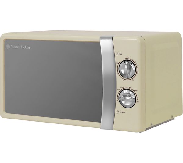 RUSSELL HOBBS RHMM701C Compact Solo Microwave - Cream, Cream