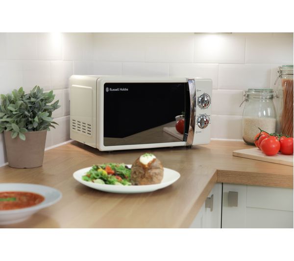 Buy RUSSELL HOBBS RHMM701C Compact Solo Microwave - Cream | Free