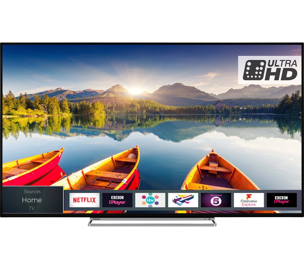 TOSHIBA 43U6863DB 43″ Smart 4K Ultra HD HDR LED TV, Grey
