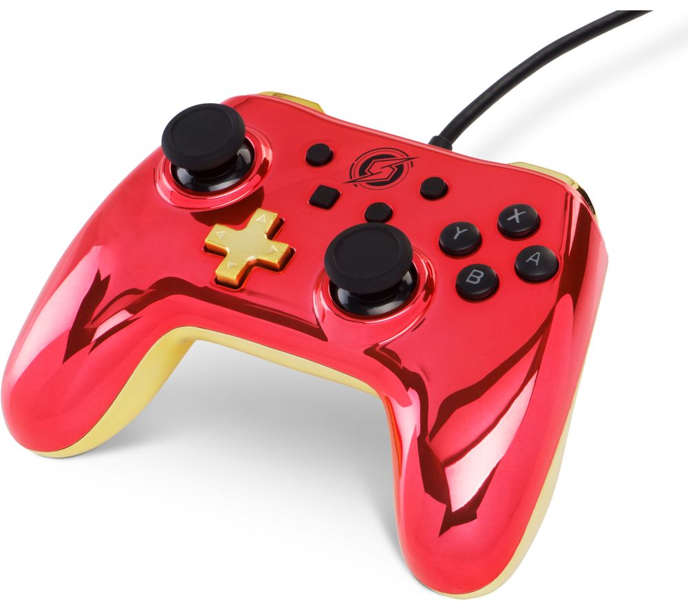 POWERA Nintendo Switch Wired Controller - Samus Red Chrome, Red