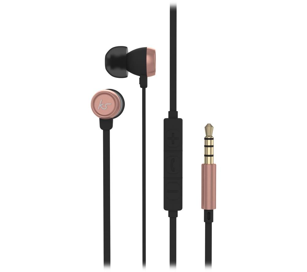 KITSOUND Hudson KSHUDSRG Earphones - Pink & Black, Pink