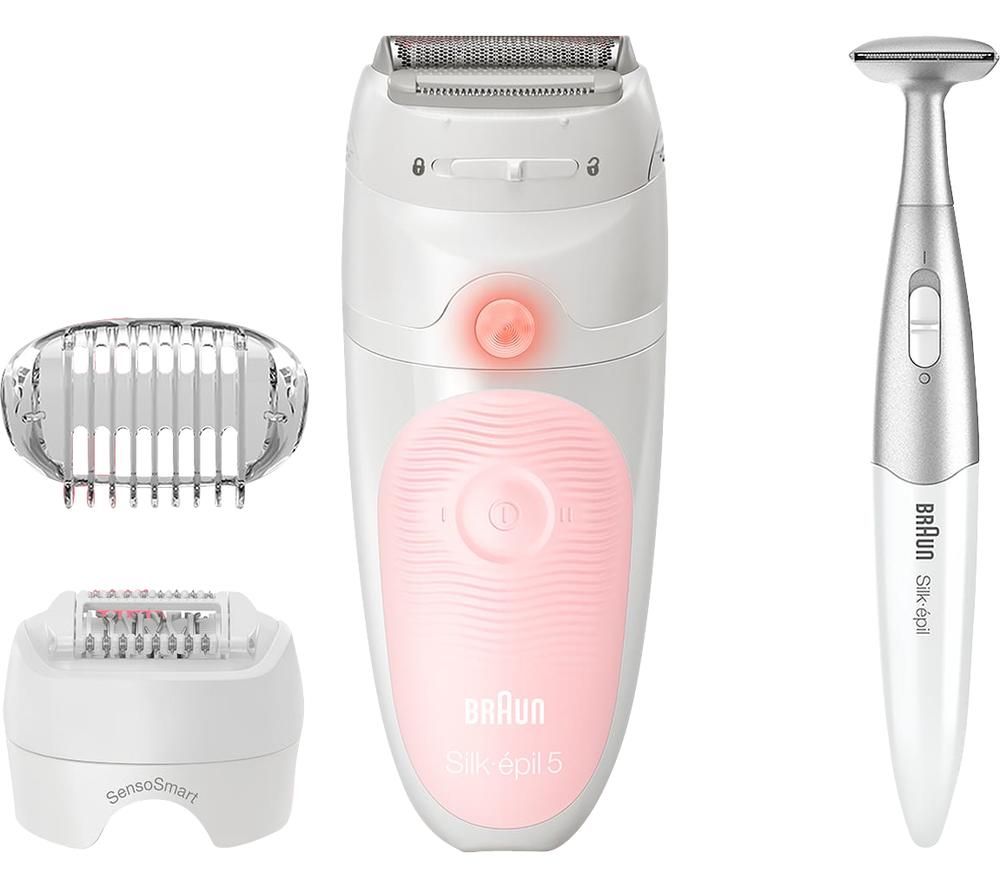 Buy BRAUN Silk-épil 5 820 SensoSmart Wet & Dry Epilator - White & Pink ...