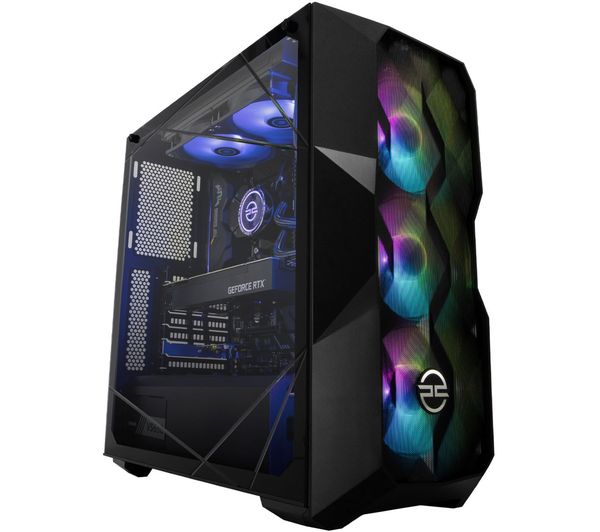 PC SPECIALIST Tornado R7X Gaming PC - AMD Ryzen 7, RTX 3080, 2 TB HDD & 512 GB SSD, Transparent