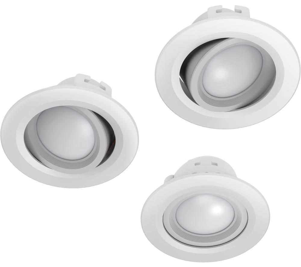 HAMA 176589 LED Built-in Smart Spotlight - White, Pack of 3