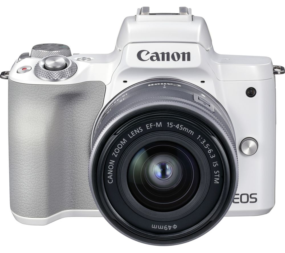 Duizeligheid Communistisch Immigratie Buy CANON EOS M50 Mark II Mirrorless Camera with EF-M 15-45 mm f/3.5-6.3 IS  STM Lens - White | Free Delivery | Currys