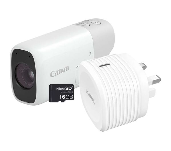 Image of CANON PowerShot Zoom Camera Essential Kit - White