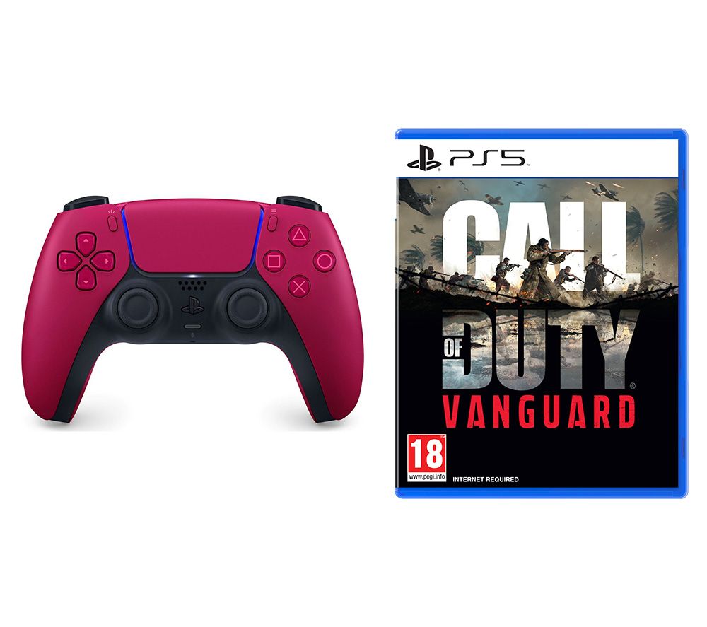 PLAYSTATION Call of Duty: Vanguard & Cosmic Red DualSense Wireless Controller Bundle - PS5, Red