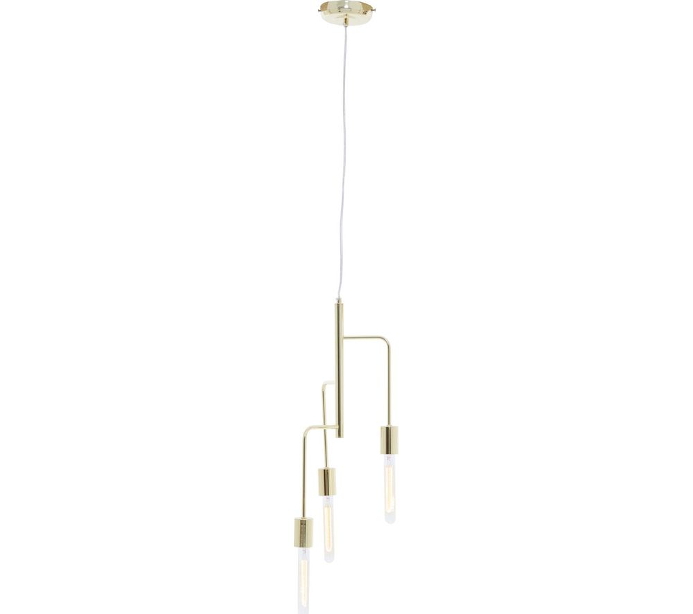 by Premier Lagona 3 Pendant Ceiling Light - Gold